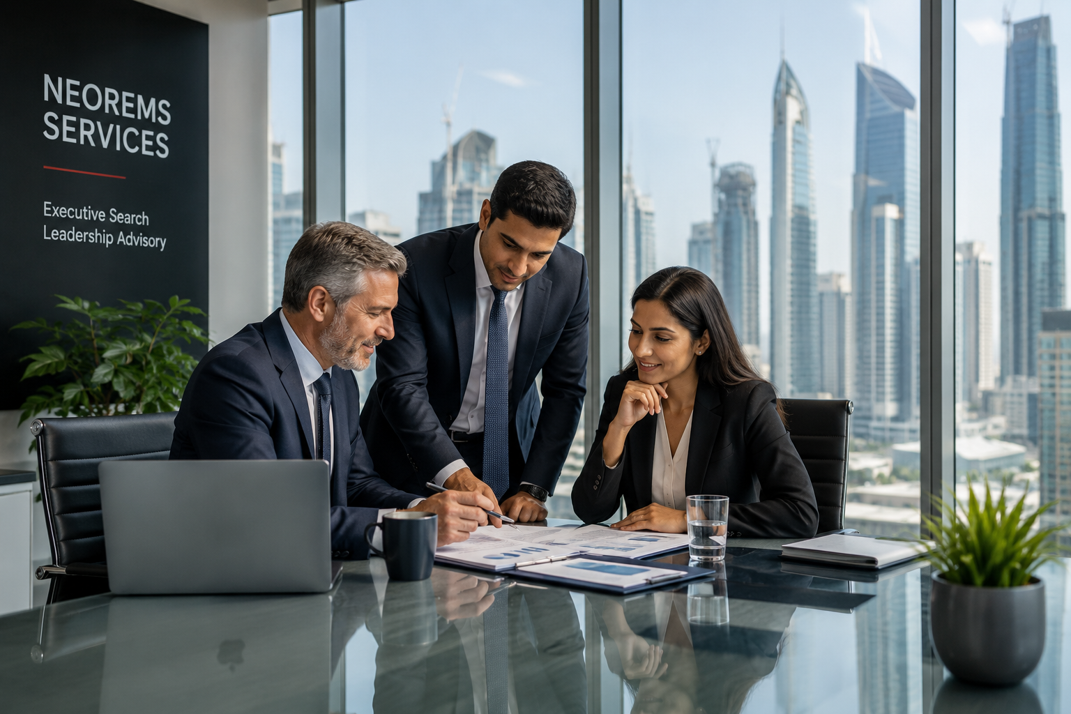 Executive search and leadership meeting